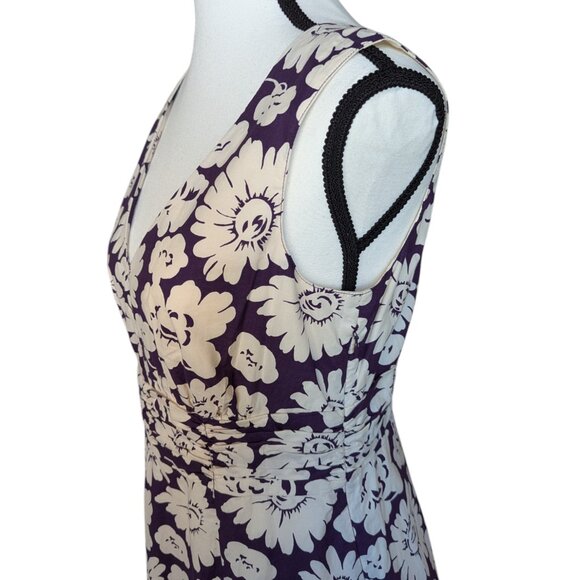 Boden Sleeveless Purple Floral V-Neck Sundress – Size 6 – EUC - Picture 2 of 6